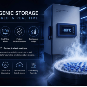 Cryogenic storage and ultra-low-temperature monitoring infographic